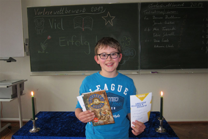 Jonah Gräbel, Schulsieger aus der 6a